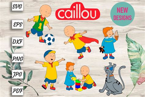 Bundle Caillou Svg Cricut Caillou Silhouette Cut Files | Etsy