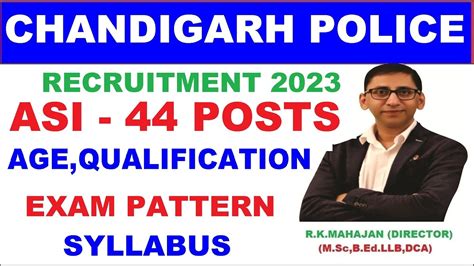 Chandigarh Police Asi Recruitment Apply Now For The Latest