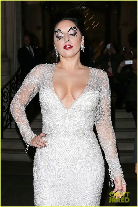 Lady Gaga Shows Off Some Skin In A Low Cut Dress Photo 3227035 Lady