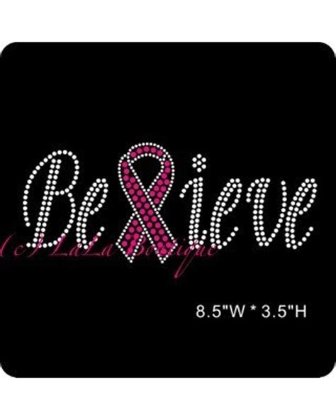 Believe Pink RIBBON Breast Cancer Awareness By LaLaBoutiqueBling