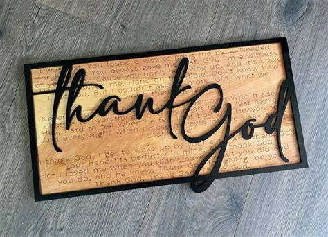 Thank God Kane Brown Song Plaque - Etsy