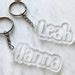 Cloud Bule Sky Resin Letter Custom Keychain Handmade Personalized