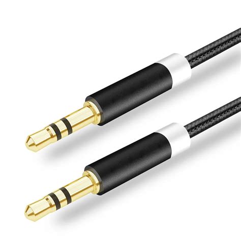 3.5MM Car Aux Cable 3.5 MM Jack for Smartphone Microphone MP3 MP4 Gold ...