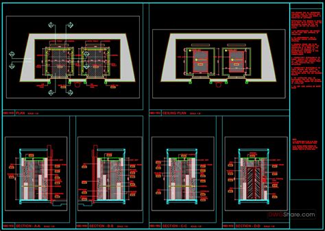 80lift Cabin Details Autocad File Dwg