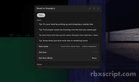 Road To Grambys Godmode Fly Item Spawner Scripts Rbxscript