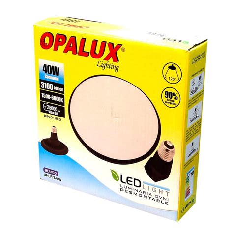 Foco Led Ufo Borde Negro Luz Fría Opalux 40W Sodimac Falabella