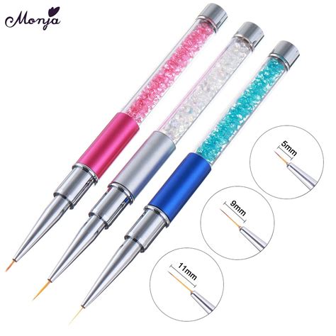 Monja Stks Set Nail Art Acryl Uv Gel Brush Stras Grandado