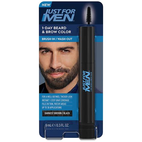 Just For Men 1 Day Beard And Brow Color Temporary Color For Beard And Eyebrows For