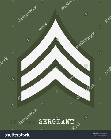 Military Ranks Insignia Stripes Chevrons Army Stock Vector Royalty