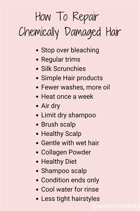 Easy Tips You Need To Repair Chemically Damaged Hair Annie Rosette