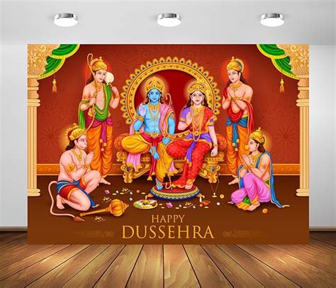 Amazon BELECO 5x4ft Fabric Happy Dussehra Backdrop India