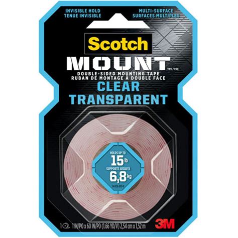 Cinta Doble Cara Para Montaje Scotch Mount Transparente Mm X