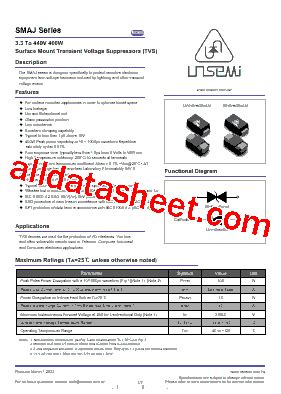 SK Marking SMAJ130A Datasheet PDF UN Semiconducctor INC