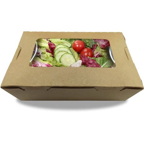 Boite Salade En Carton Kraft Avec Fen Tre Cl Cl X