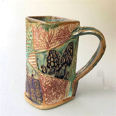 Morel Mushroom Pottery Mug Coffee Cup Handmade Stoneware Etsy