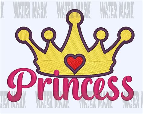 Princess Crown Digital Embroidery Design For Machine Embroidery Dst