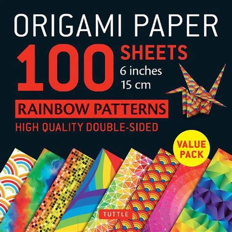 Origami Paper Sheets Rainbow Patterns Cm Tuttle Origami