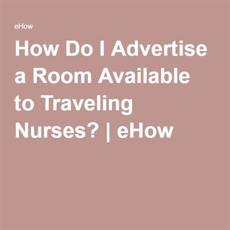 Room Available For Traveling Nurses