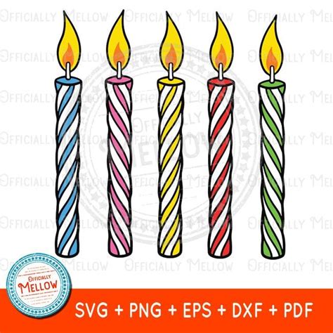 Birthday Candles Svg Candles Svg Birthday Clipart Birthday Downloads