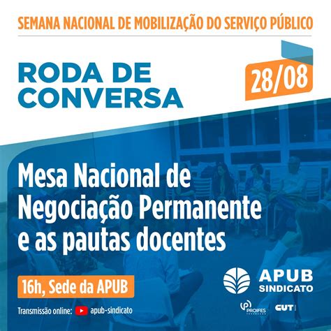 Apub Realiza Roda De Conversa Sobre Mesa De Negocia O Permanente E As