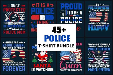 Police T Shirt Design Bundle Bundle · Creative Fabrica