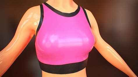 3d Model Sexy Sport Bra Vr Ar Low Poly Cgtrader