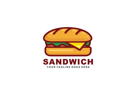 Sandwich logo design vector 12047913 Vector Art at Vecteezy