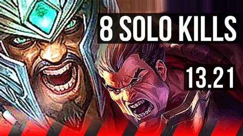 Tryndamere Vs Darius Top 8 Solo Kills 15m Mastery 600 Games