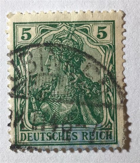 Germany Pfennig Deutsches Reich Postage Stamp Germania Ww Issue