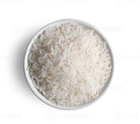 Rice In A Bowl On White Background Stock Photo At Vecteezy