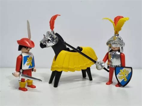 Playmobil Set Ancien Chevalier Cuyer Tournoi M Di Val Joute