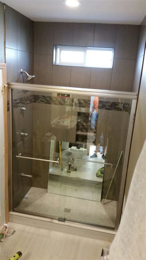 Glass shower door installation - Hedgehog Home Services, LLC