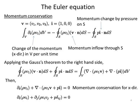 Lecture 3 And 4 Newtonian Numerical Hydrodynamics Contents 1 The Euler Equation 2 Properties