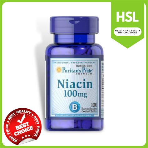 Puritans Pride Niacin 100mg 100 Tablets Lazada Ph