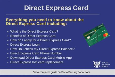 Direct Express Card Guide Social Security Benefits