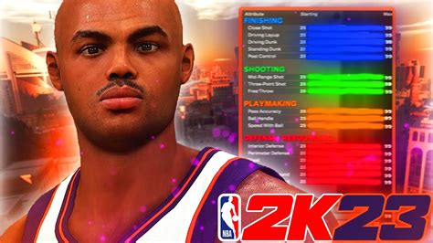 NBA 2K23 RARE CHARLES BARKLEY BUILD UNSTOPPABLE GLASSCLEANING 3