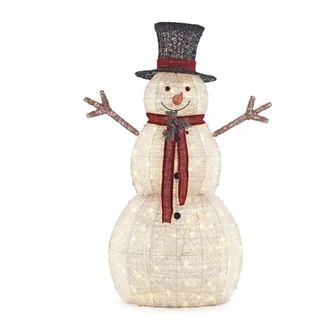 Home Accents Holiday 5 Ft 200 Light Led Snowman With Hat The Home