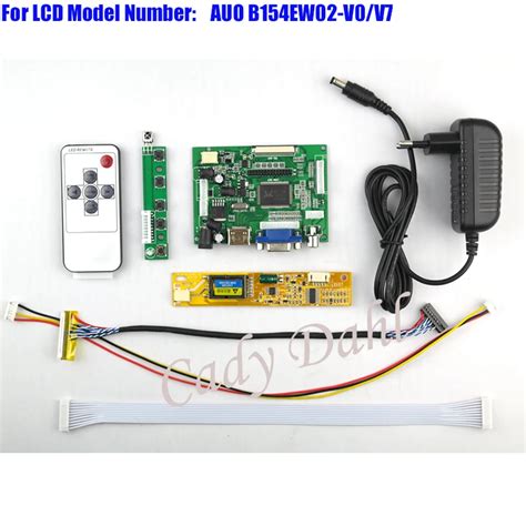 HDMI VGA 2AV Controller Board Backlight Inverter 30Pins Lvds Cable