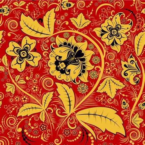 Hohloma floral pattern — Stock Vector © Bayatur #26955625