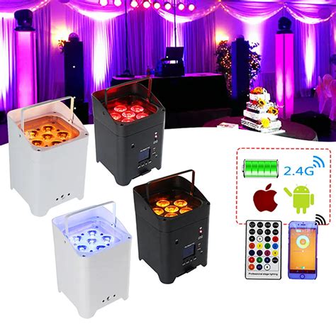 6 In 1 Rechargeable Par Can Dj Light Price With Remote APP DMX Control