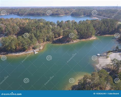 Georgia Lake Lanier Aerial View Stock Photo Image Of View Tree