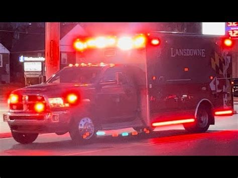 Lansdowne Volunteer Fire Department Ambulance 365 Responding To An MVC