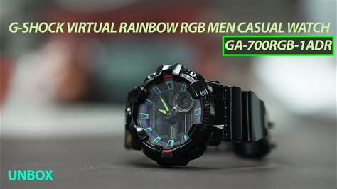 G Shock Virtual Rainbow Rgb Men Casual Watch Ga Rgb Adr Unboxing