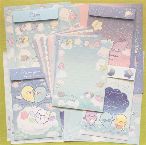 San X 2022 Mamegoma Sky Aquarium Letter Set And Memo Sheet Sampler