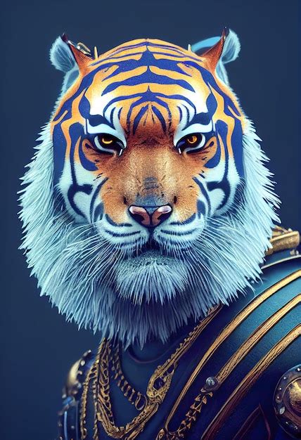 Premium Photo Steampunk Tiger In Clothes