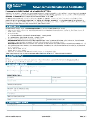 Fillable Online SCU International Application Form StudyLib Fax Email