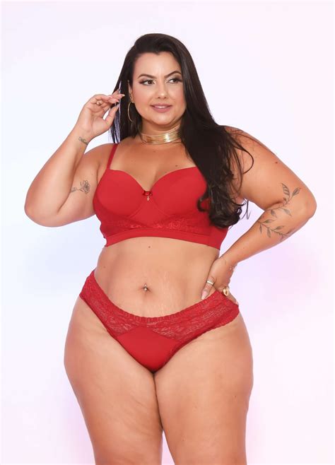 Conjunto Plus Size Cropped Akyra Divino Mais Que Lingerie