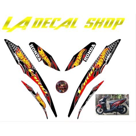 Honda Click V Vario Hotwheels Decals Shopee Philippines