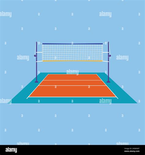 Volleyball Court Floor Vector Icon Volleyball Net Volleyball Sports