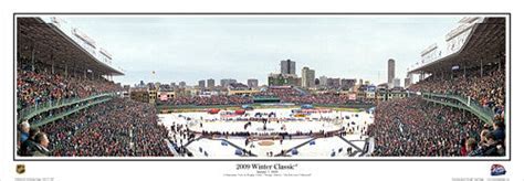 Wrigley Field 2009 Winter Classic Chicago Blackhawks Panoramic Poster